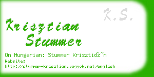 krisztian stummer business card